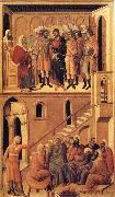 Duccio di Buoninsegna Peter's First Denial of Christ and Christ Before the High Priest Annas china oil painting reproduction